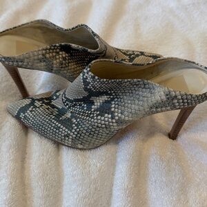 Dolce Vita Snakeskin Patterned Heeled Mules